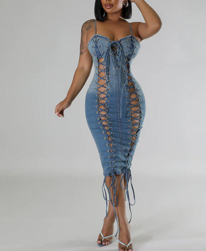 Denim Thread Dress